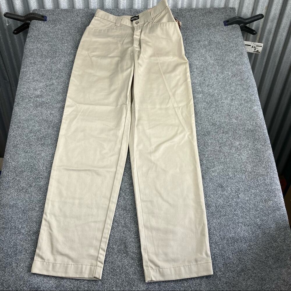 Lee Performance Khaki Pants Women's 6M Cotton Stretch High Rise Wide Leg‎